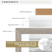 MCS Museum 12x18 Poster Frame 1-Pack, Barnwood Finish, Wall-Mounted Vertical or Horizontal Display