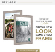 MCS Museum 12x18 Poster Frame 1-Pack, Barnwood Finish, Wall-Mounted Vertical or Horizontal Display