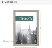 MCS Museum 16x24 Poster Frame 1-Pack, Barnwood Finish, Wall-Mounted Vertical or Horizontal Display