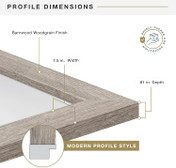 MCS Museum 16x24 Poster Frame 1-Pack, Barnwood Finish, Wall-Mounted Vertical or Horizontal Display