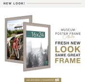 MCS Museum 16x24 Poster Frame 1-Pack, Barnwood Finish, Wall-Mounted Vertical or Horizontal Display