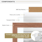 MCS Museum 16x24 Poster Frame 1-Pack, Medium Oak Finish, Wall-Mounted Vertical or Horizontal Display