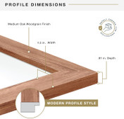 MCS Museum 16x24 Poster Frame 1-Pack, Medium Oak Finish, Wall-Mounted Vertical or Horizontal Display