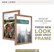 MCS Museum 16x24 Poster Frame 1-Pack, Medium Oak Finish, Wall-Mounted Vertical or Horizontal Display