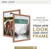 MCS Museum 18x24 Poster Frame 1-Pack, Medium Oak Finish, Wall-Mounted Vertical or Horizontal Display