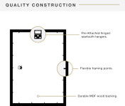 MCS Museum 20x27 Poster Frame 1-Pack, Medium Oak Finish, Wall-Mounted Vertical or Horizontal Display