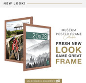 MCS Museum 20x28 Poster Frame 1-Pack, Medium Oak Finish, Wall-Mounted Vertical or Horizontal Display