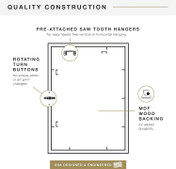 MCS Studio Gallery 20x28 Poster Frame 2-Pack, White Woodgrain Finish, Wall-Mounted Vertical or Horizontal Display