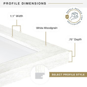 MCS Studio Gallery 20x28 Poster Frame 2-Pack, White Woodgrain Finish, Wall-Mounted Vertical or Horizontal Display