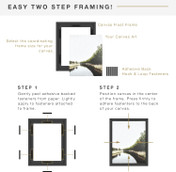 MCS Canvas Float Frames 12x16 Frame, Black Frame for Finished Canvases, Vertical & Horizontal Wall Hanging Large Frame with Adhesive for Canvas Paintings (1-Pack)