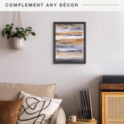 MCS Canvas Float Frames 12x16 Frame, Black Frame for Finished Canvases, Vertical & Horizontal Wall Hanging Large Frame with Adhesive for Canvas Paintings (1-Pack)