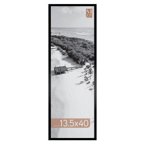 MCS Foundation 13.5x40 Poster Frame, Traditional Black Photo Frame for Wall-Mounted Vertical or Horizontal Display