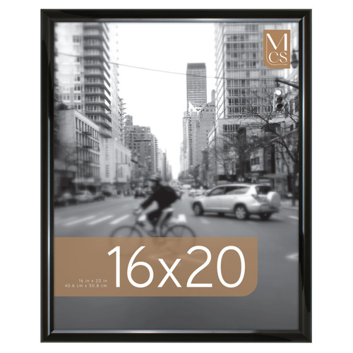 Trendsetter 16X20 Poster Frame, Black High-Gloss Photo Frame for Wall-Mounted Vertical or Horizontal Display