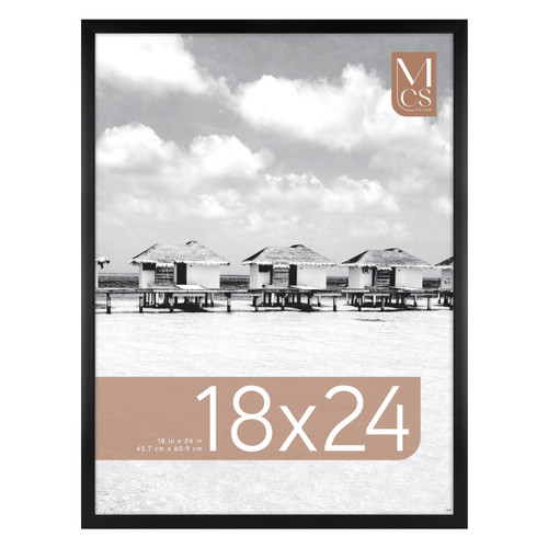 MCS Foundation 18x24 Poster Frame, Traditional Black Photo Frame for Wall-Mounted Vertical or Horizontal Display