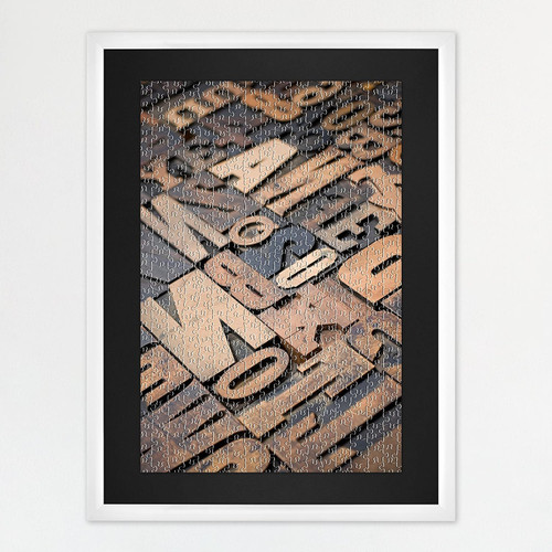 MCS 20x27 Puzzle Frame 1-Pack, White Finish, Wall-Mounted Vertical or Horizontal Display for Finished Puzzles