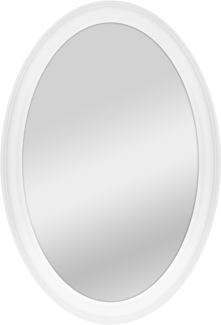 MCS 21x31 Wall Mirror, White Finish, Vertical or Horizontal Wall-Mounted Display