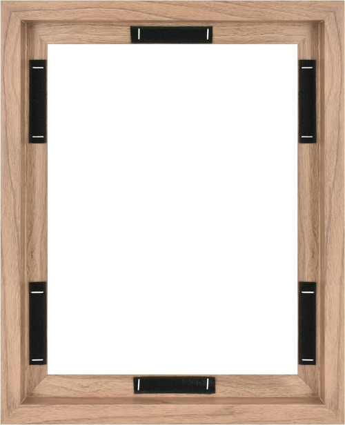MCS Canvas Float 11x14 Float Frame 1-Pack, Walnut Woodgrain Finish, Wall-Mounted Vertical or Horizontal Display for Canvas Paintings