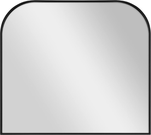 MCS Master & Co. Modern Metal Large Wall Wall Mirror, Black Finish, Vertical or Horizontal Wall-Mounted Display