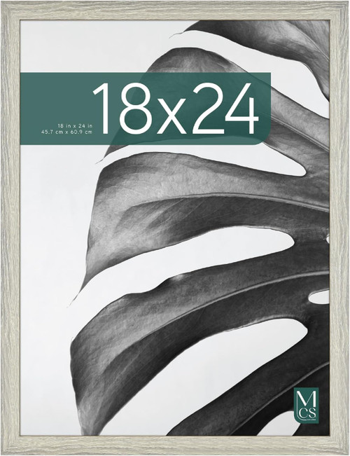 MCS Studio Gallery 18x24 Poster Frame 1-Pack, Gray Woodgrain Finish, Wall-Mounted Vertical or Horizontal Display