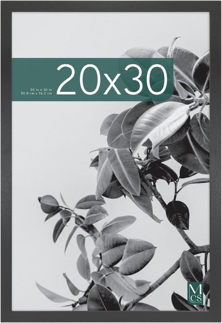 MCS Studio Gallery 20x30 Poster Frame 1-Pack, Black Woodgrain Finish, Wall-Mounted Vertical or Horizontal Display