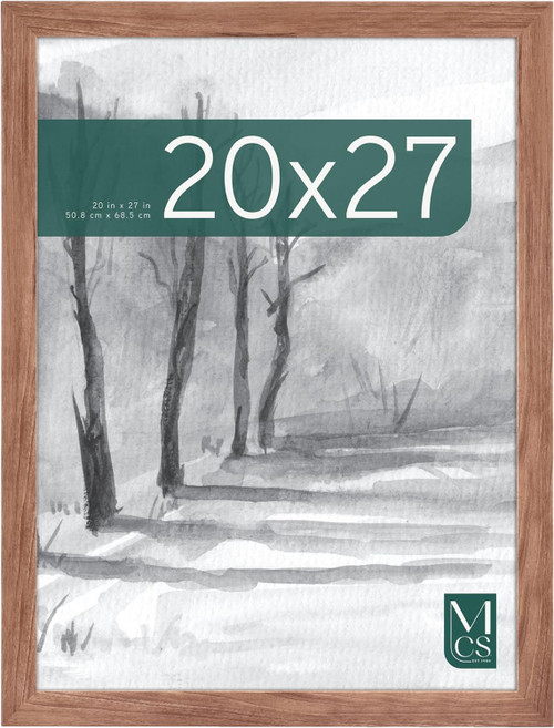 MCS Museum 20x27 Poster Frame 1-Pack, Medium Oak Finish, Wall-Mounted Vertical or Horizontal Display