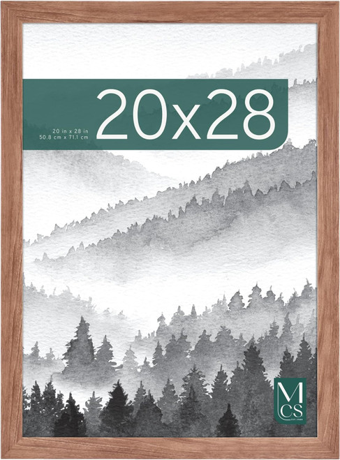 MCS Museum 20x28 Poster Frame 1-Pack, Medium Oak Finish, Wall-Mounted Vertical or Horizontal Display