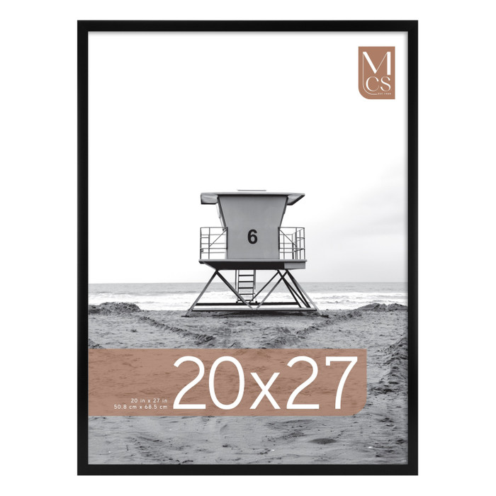 MCS Foundation 20x27 Poster Frame, Traditional Black Photo Frame for Wall-Mounted Vertical or Horizontal Display