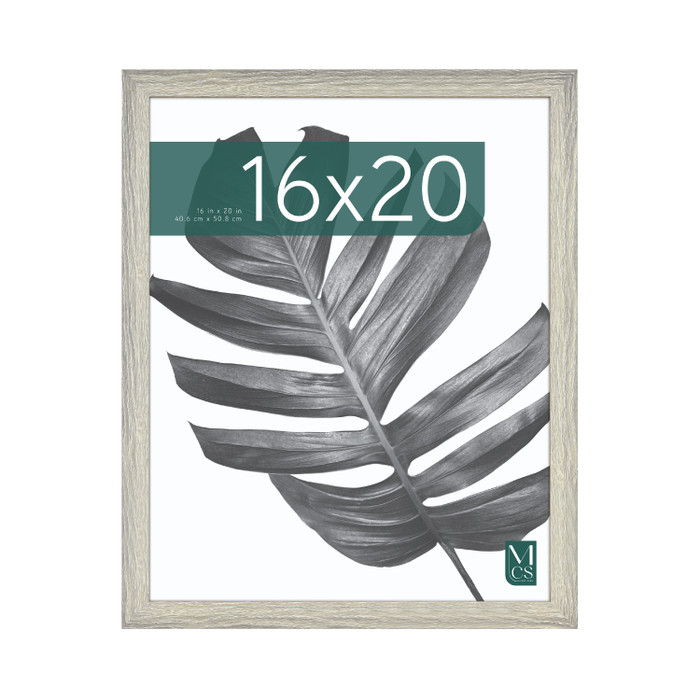 MCS Studio Gallery 16x20 Poster Frame, Gray Woodgrain Photo Frame for Wall-Mounted Vertical or Horizontal Display