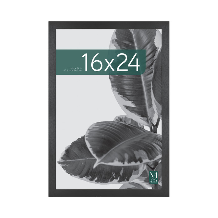 MCS Studio Gallery 16x24 Poster Frame, Black Woodgrain Photo Frame for Wall-Mounted Vertical or Horizontal Display