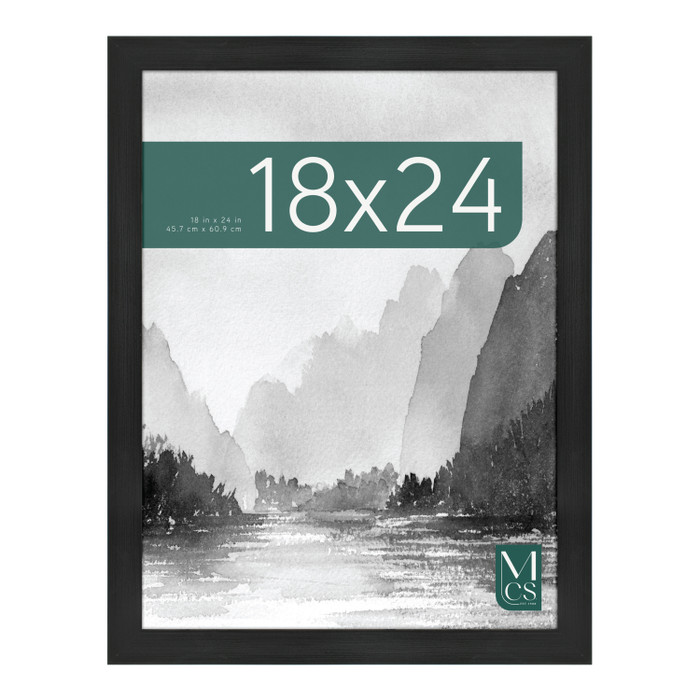 MCS Museum 18x24 Poster Frame, Onyx Woodgrain Photo Frame for Wall-Mounted Vertical or Horizontal Display