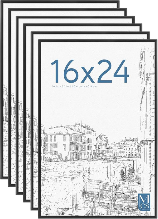 MCS Original Poster Frame Black Lightweight Vertical & Horizontal Wall Hanging Large Picture Frame for Posters, Art Prints & Gallery Wall
