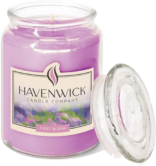 Havenwick First Bloom 22oz Soy Blend Jar Candle, Long-Lasting Fragrance, Large Glass Jar Candle for Home & Gifting