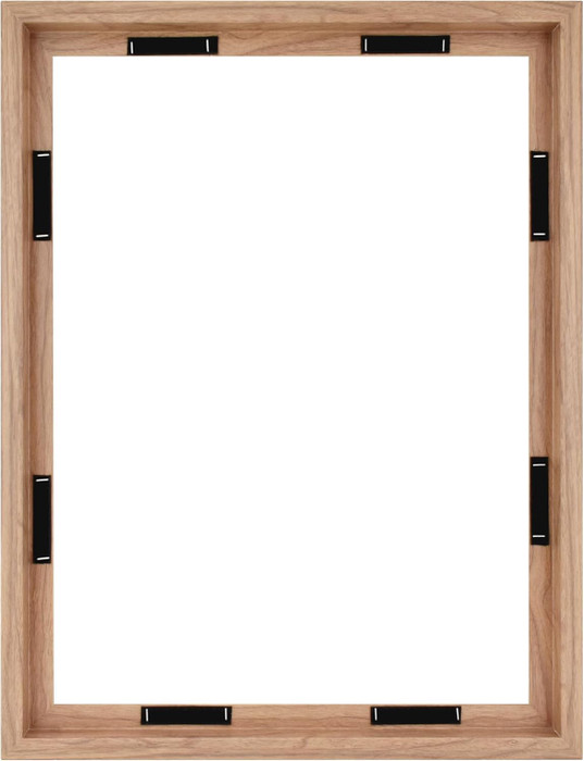 MCS Canvas Float 18x24 Float Frame 1-Pack, Walnut Woodgrain Finish, Wall-Mounted Vertical or Horizontal Display for Canvas Paintings