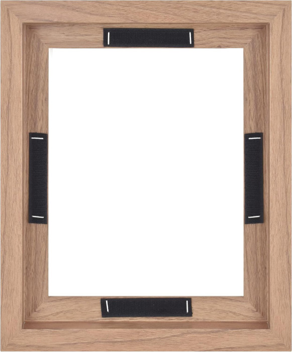 MCS Canvas Float 8x10 Float Frame 1-Pack, Walnut Finish, Wall-Mounted Vertical or Horizontal Display for Canvas Paintings