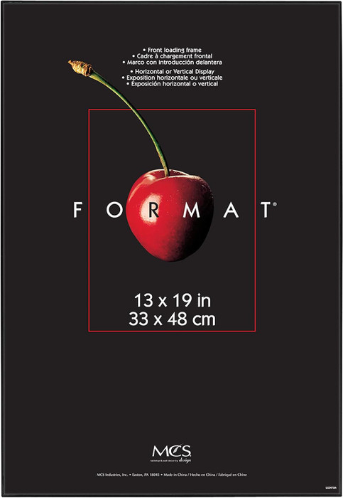 MCS Format 13x19 Picture Frame 1-Pack, Black Finish, Wall-Mounted Vertical or Horizontal Display