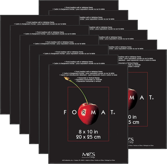 MCS Format 8x10 Picture Frame 12-Pack, Black Finish, Wall-Mounted Vertical or Horizontal Display