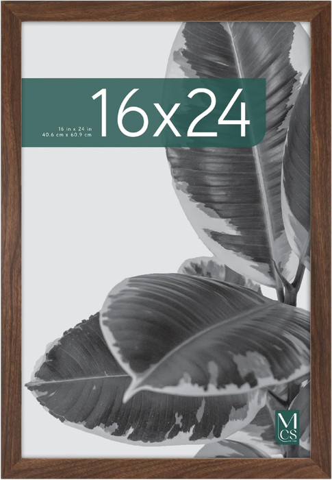 MCS Studio Gallery 16x24 Poster Frame 1-Pack, Walnut Woodgrain Finish, Wall-Mounted Vertical or Horizontal Display