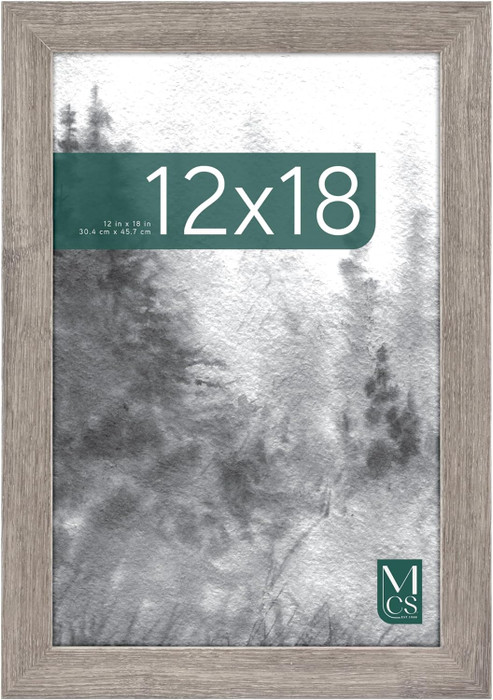 MCS Museum 12x18 Poster Frame 1-Pack, Barnwood Finish, Wall-Mounted Vertical or Horizontal Display