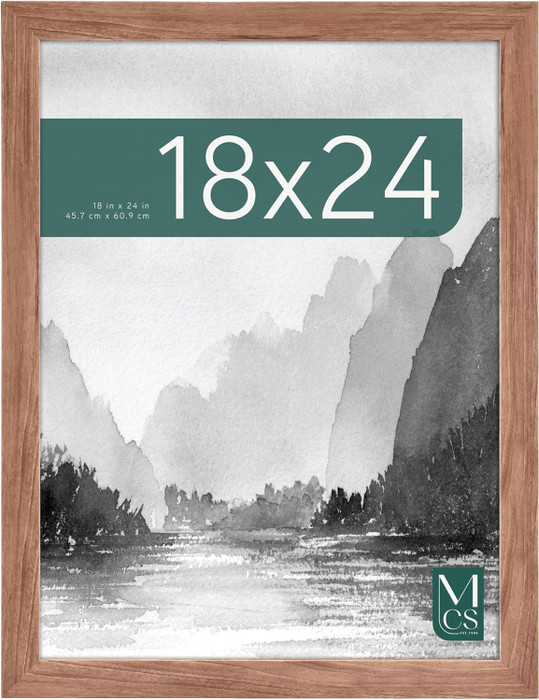 MCS Museum 18x24 Poster Frame 1-Pack, Medium Oak Finish, Wall-Mounted Vertical or Horizontal Display