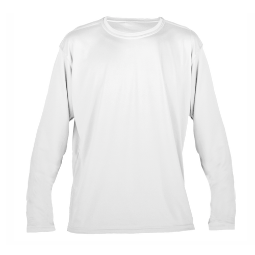 Men's Long Sleeve Performance Wear Shirt white front