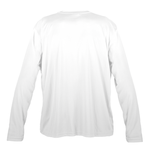 Men's Long Sleeve Performance Wear Shirt white back