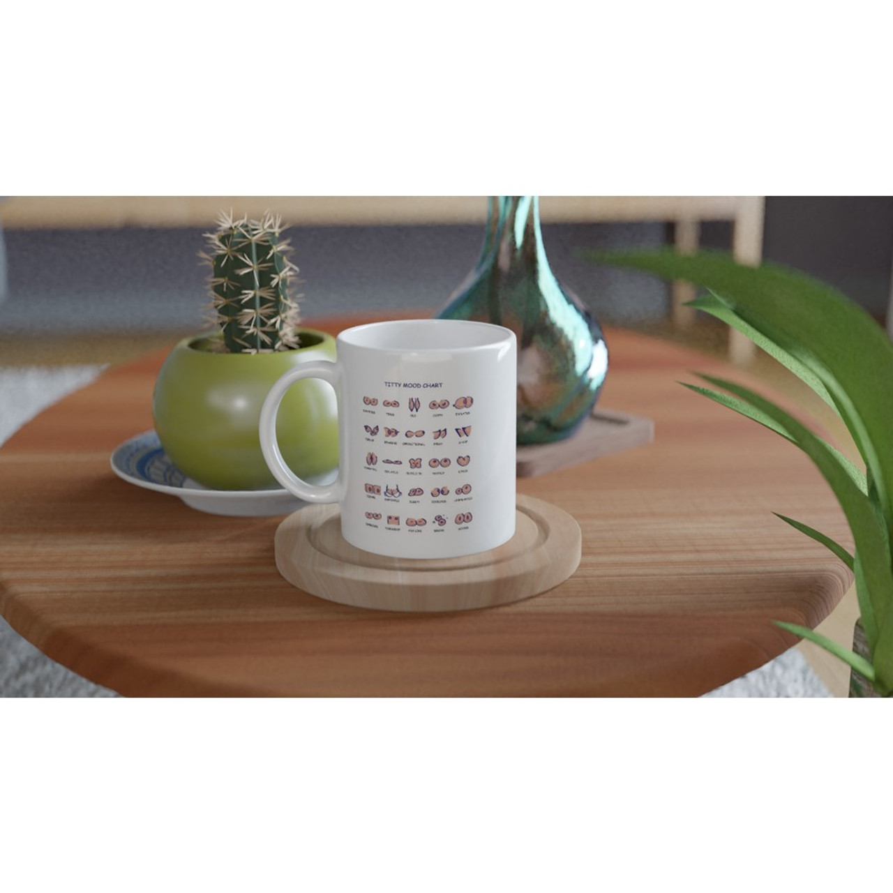 Titty Mood Chart - 11oz Ceramic Mug - Vash Designs