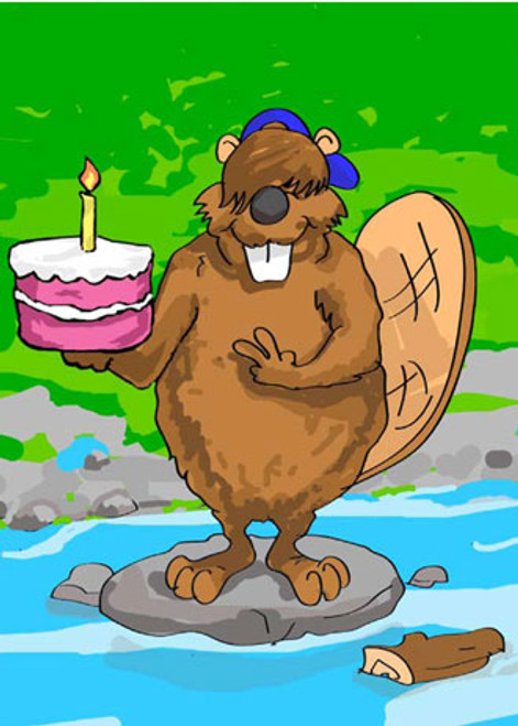 Justin Beaver Birthday Greeting Card - 372 Funny Birthday Cards 6 Pack