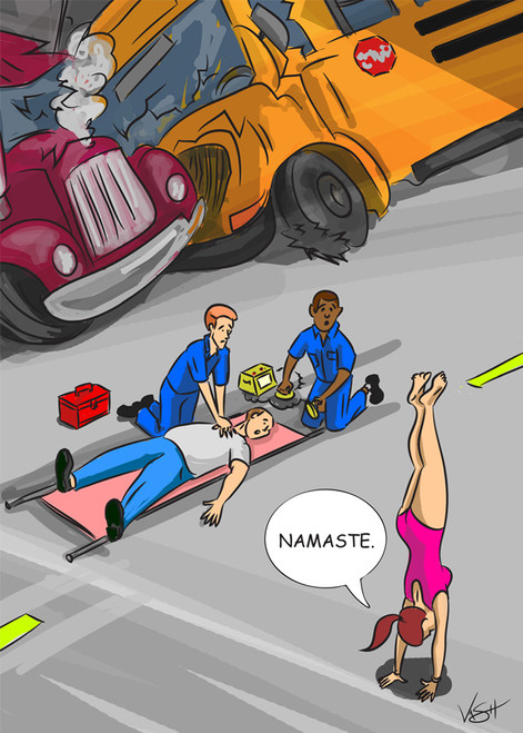 Inappropriate Yoga Girl Bus and Truck - 535