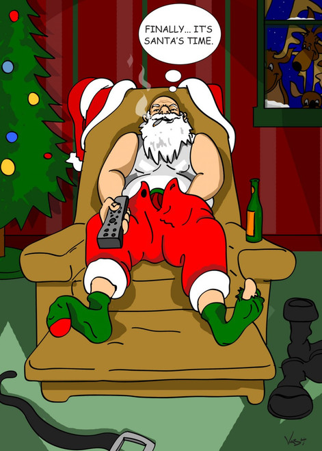 Santa Relaxing After Work - 1589-1