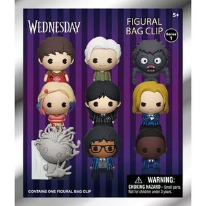 Wednesday Addams Figural Bag Clip w/Mystery Foam Clip Wednesday Addams Figural Bag Clip w/Mystery Foam Clip