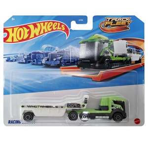 Hot Wheels 2025 Green White Racing Convoy Track Fleet Truck