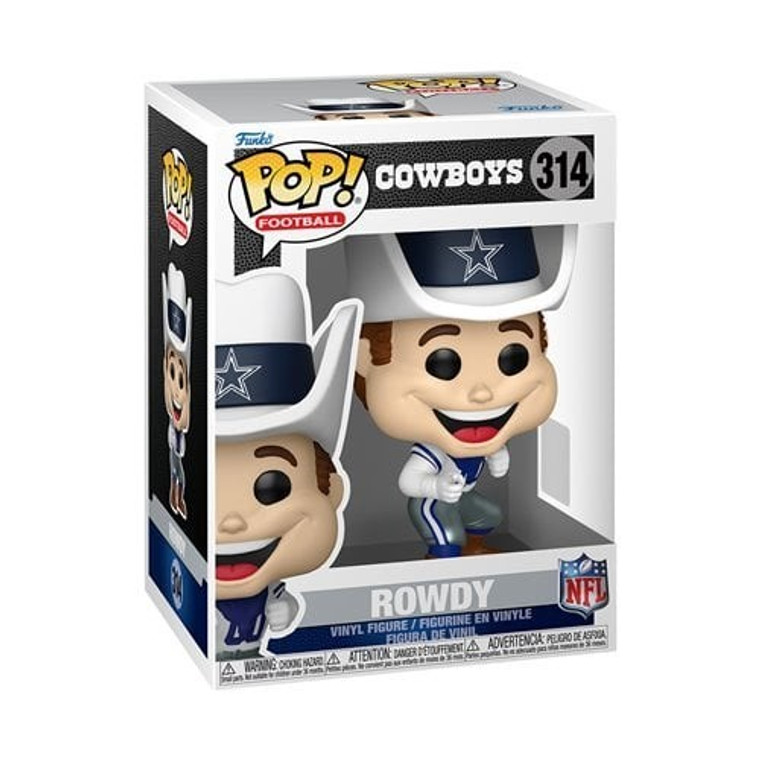 NFL Mascots Cowboys Rowdy Funko Pop! Vinyl Figure #314 w/Protector