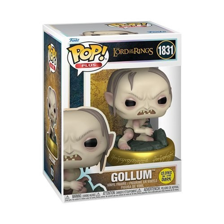 The Lord of The Rings Gollum GLOW #1831 Funko Pop!w/ Protector