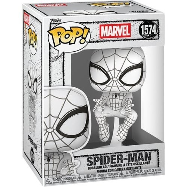 Marvel Sketched Spider-Man Funko Pop! Vinyl Figure #1574 PREORDER
